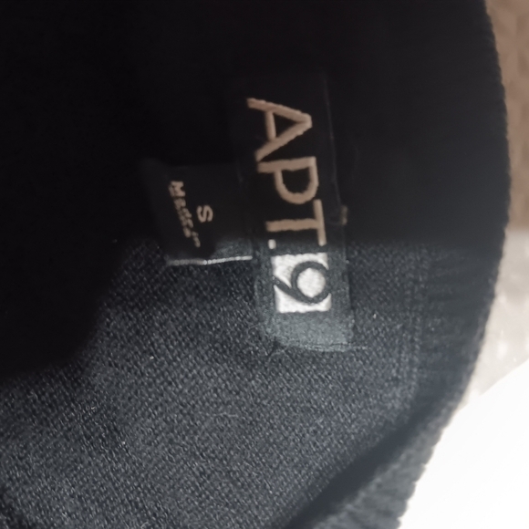 Black apt.9 long sleeved button down cardigan with ruffles - Picture 4 of 5